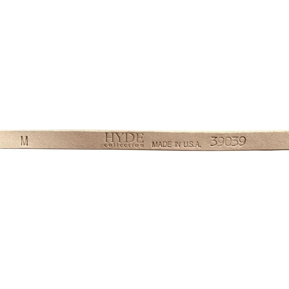 Hyde Collection Tan Leather Bow Belt 39039 size Medium